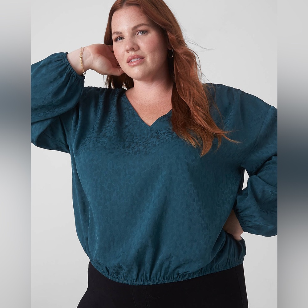 Lane Bryant Dark Green Blouse
